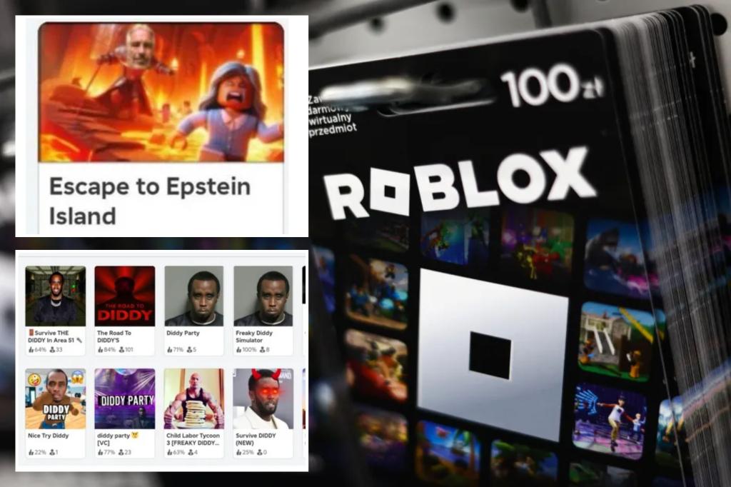 Roblox called 'pedophile hell' with games like 'Escape to Epstein Island' and 'Diddy Party'