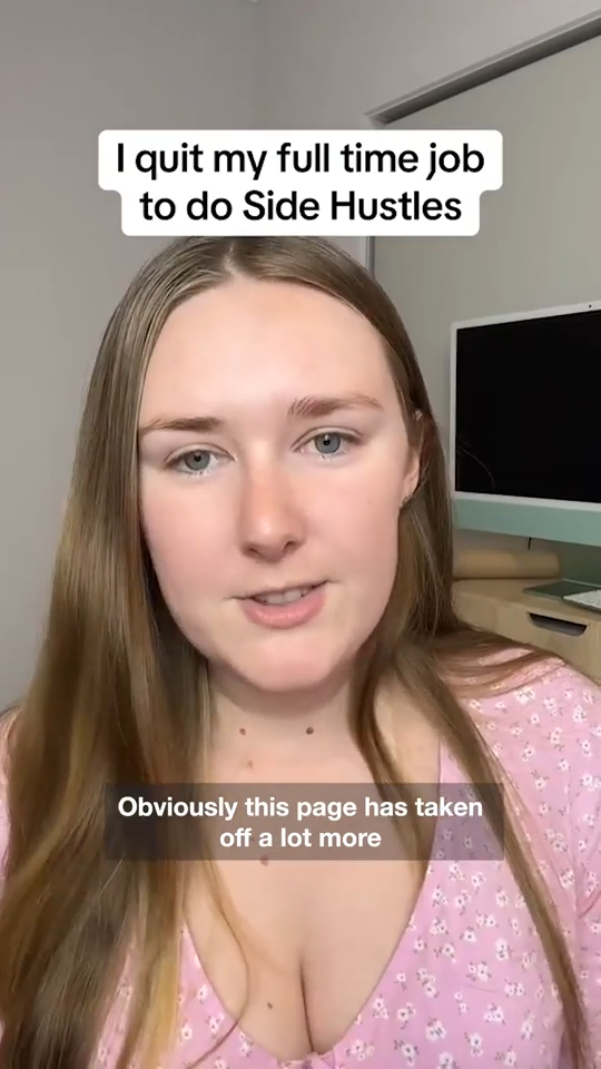 Amy Coulston, a 24-year-old woman with long hair who left her administration role at a car dealership to pursue a new career path.